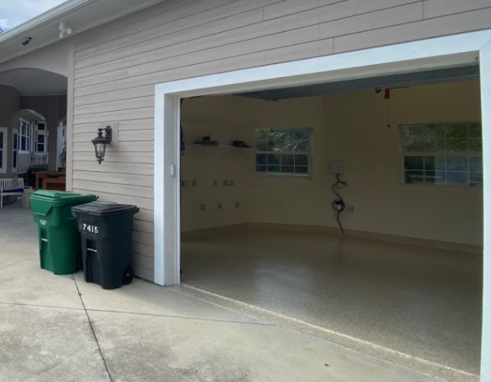Garage exterior painted in South Florida